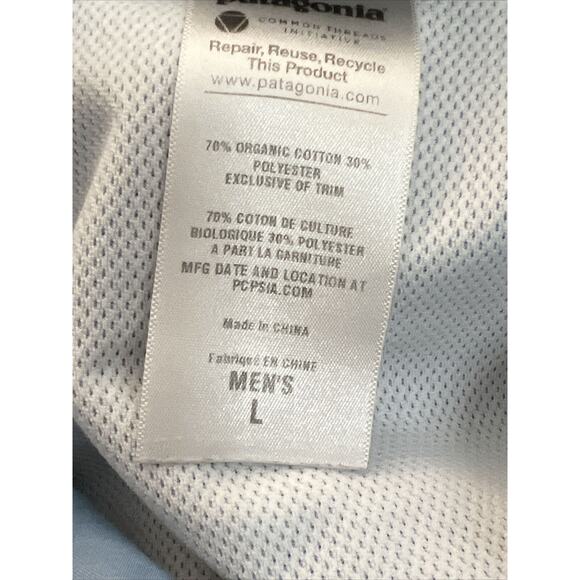 Patagonia SLICK CALM Vented Fishing Shirt, Quick Dry Blend Men's L, BLUE 52230 - Picture 12 of 13